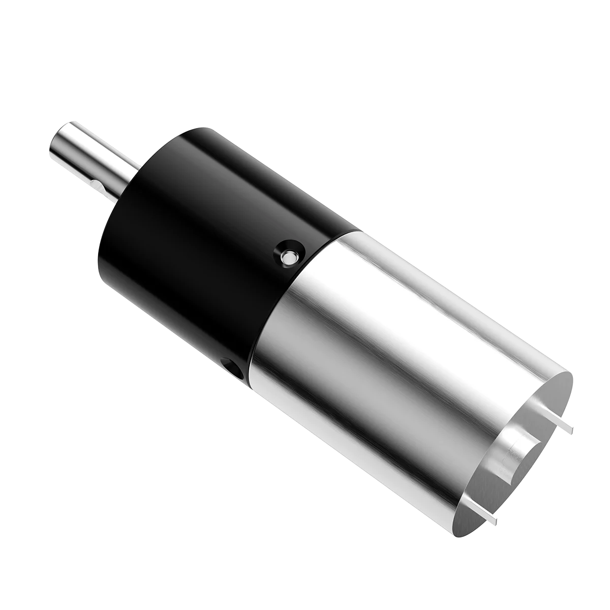 PG-P24 Powder Metallurgy Gear Motor, rear three-quarter view